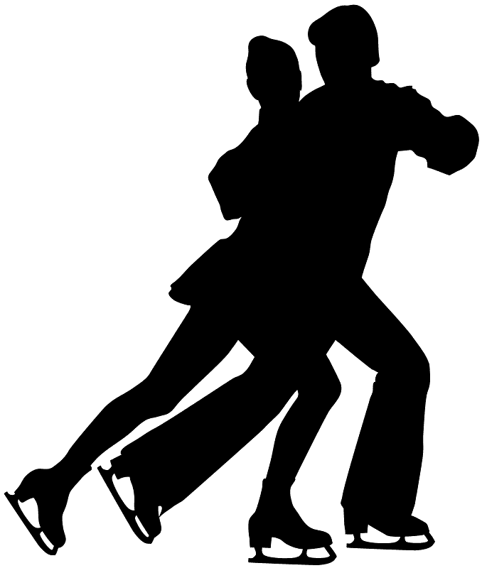 Танцевальная силуэта фигурного катания PNG Image