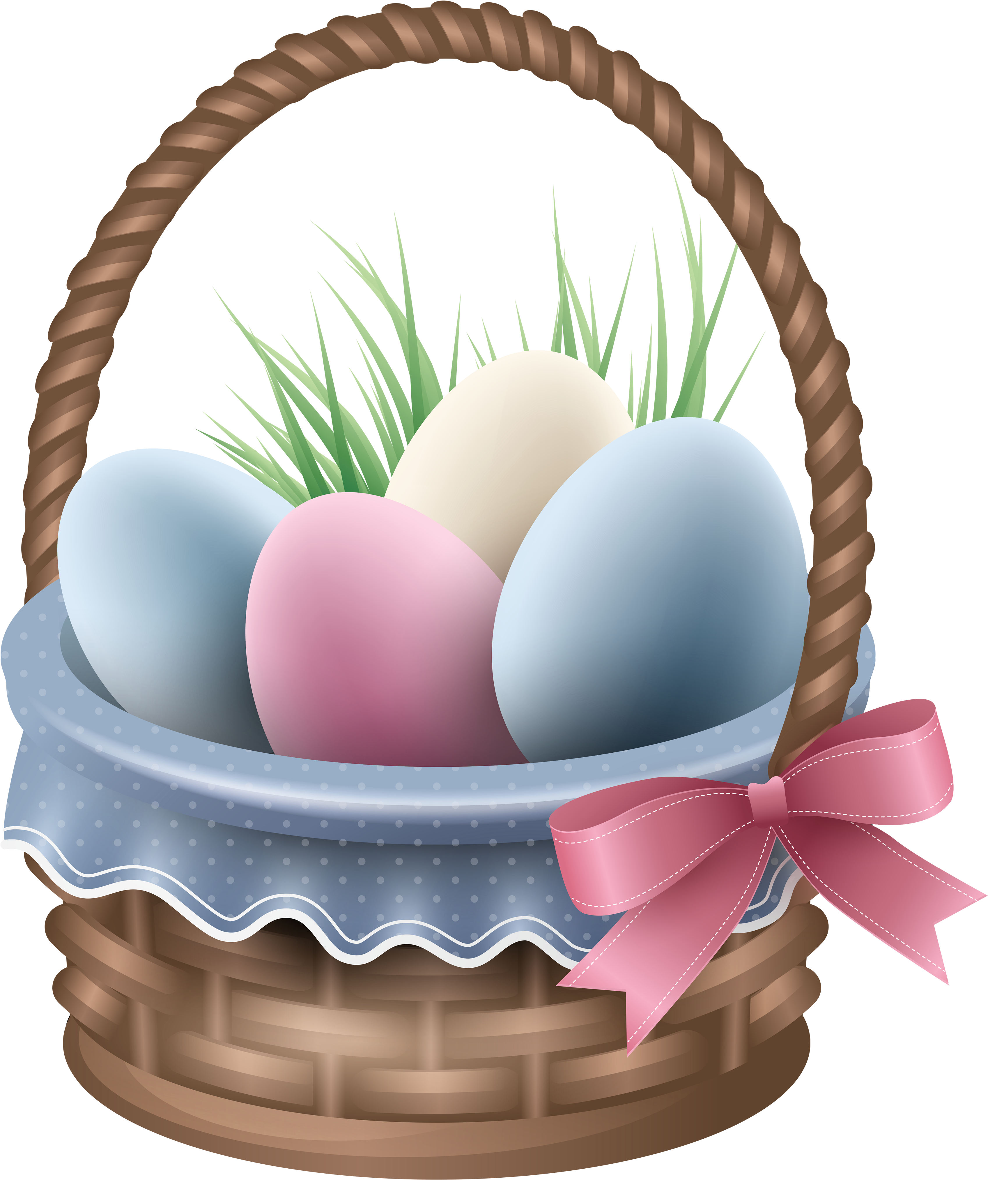 Easter Egg Basket PNG HD
