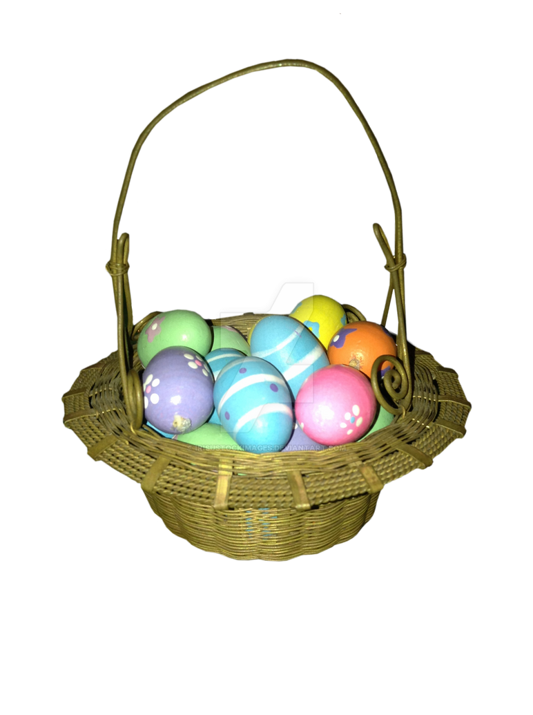 Easter Egg Basket PNG Transparent