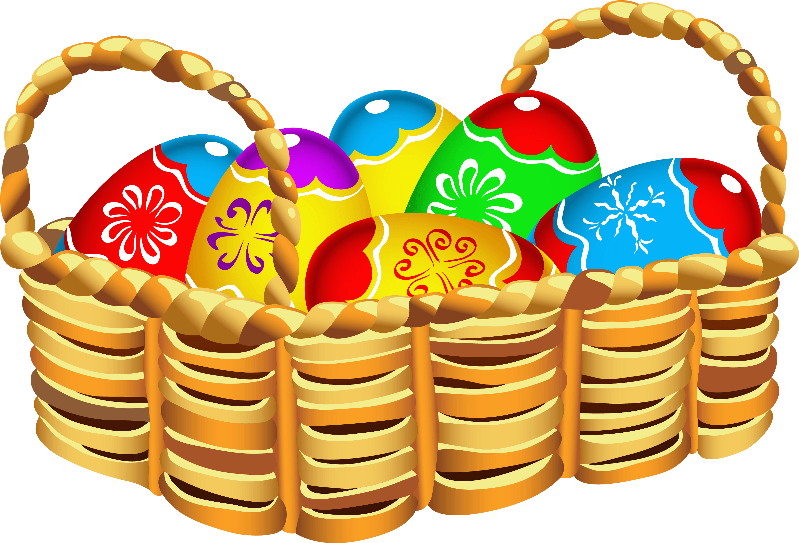 Easter Egg Basket Transparent Background