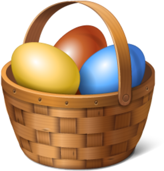 Easter Egg Basket Transparent PNG