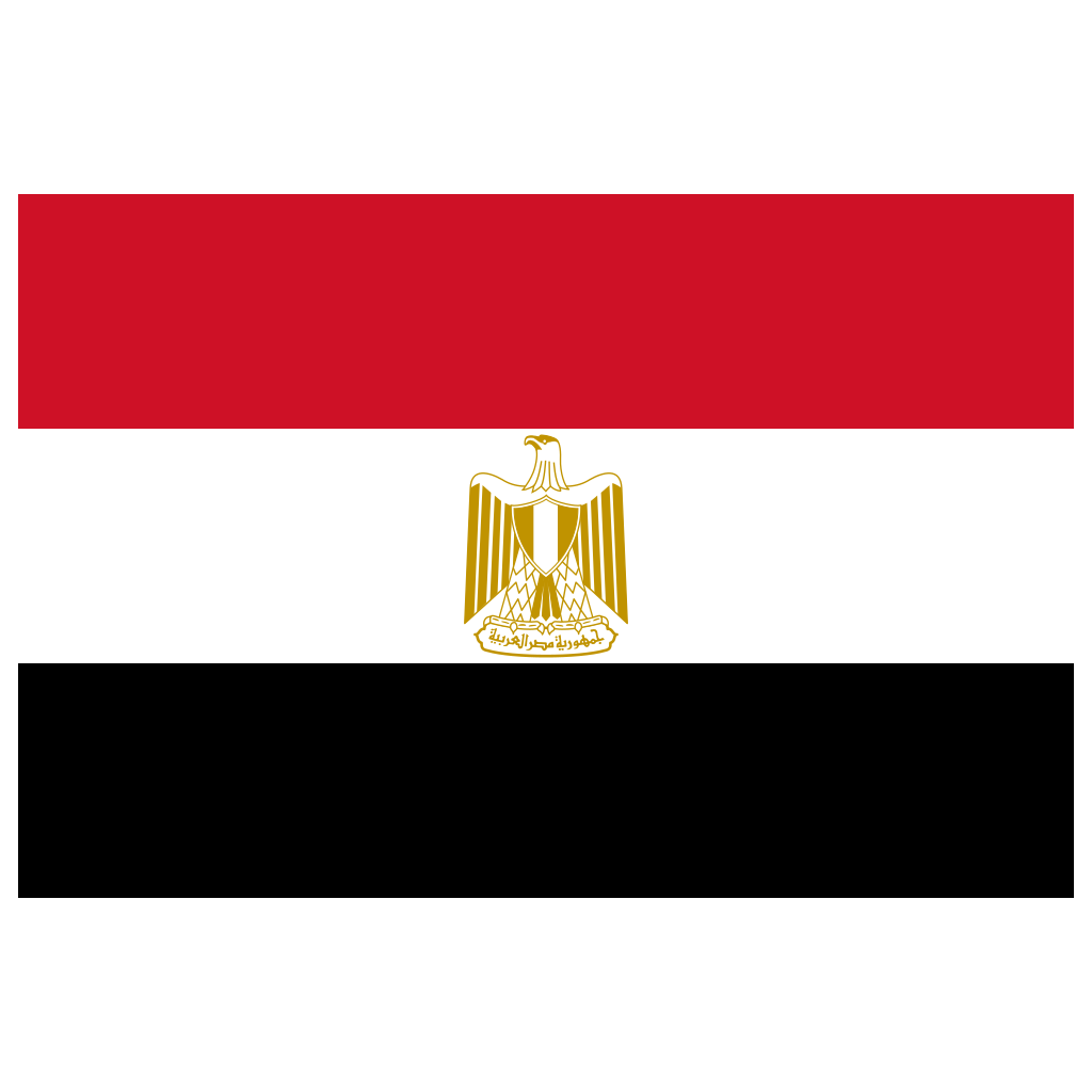 Ägypten-Flagge PNG Transparent-Bild