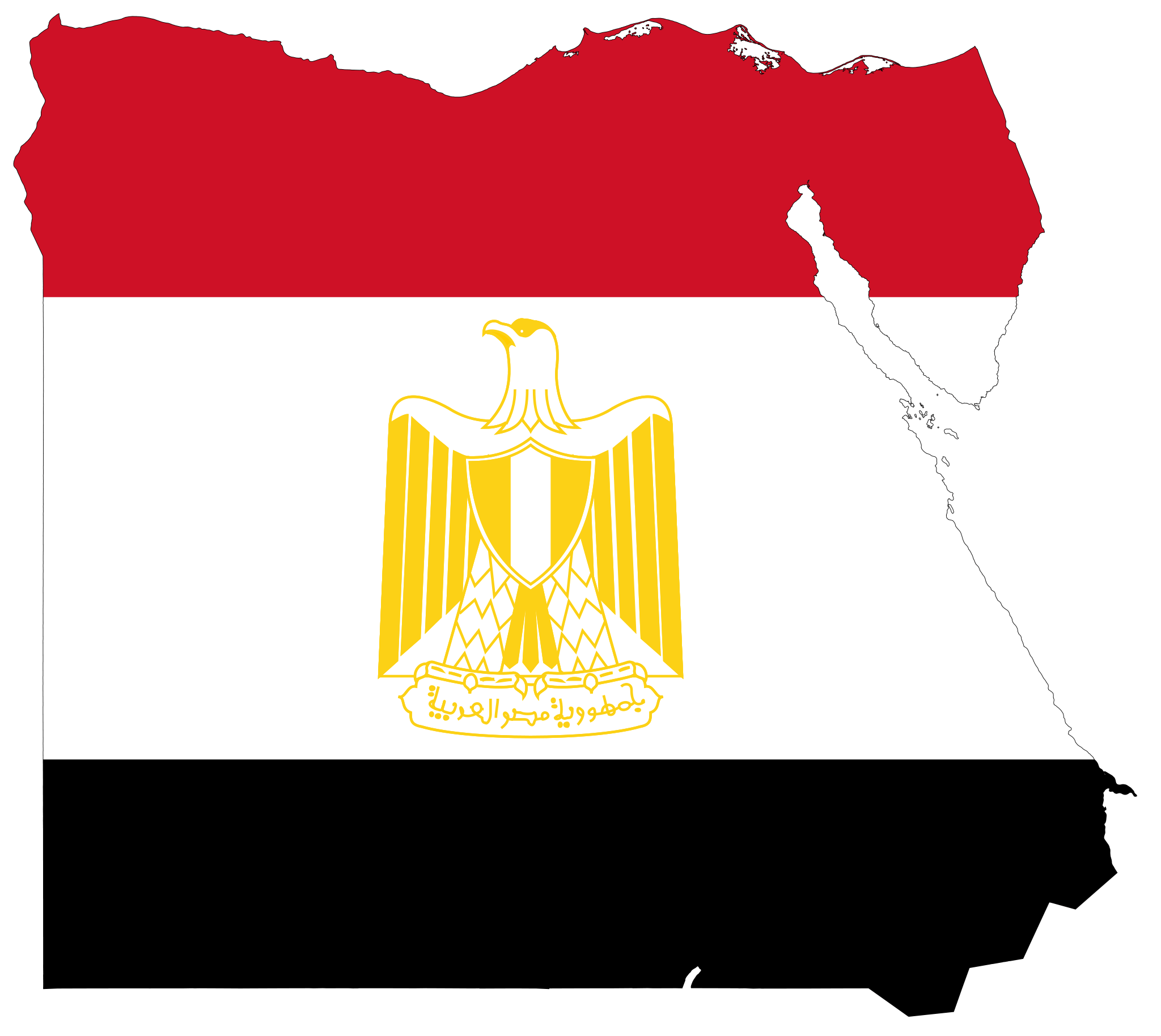 Ägypten-Flagge Transparenter Hintergrund