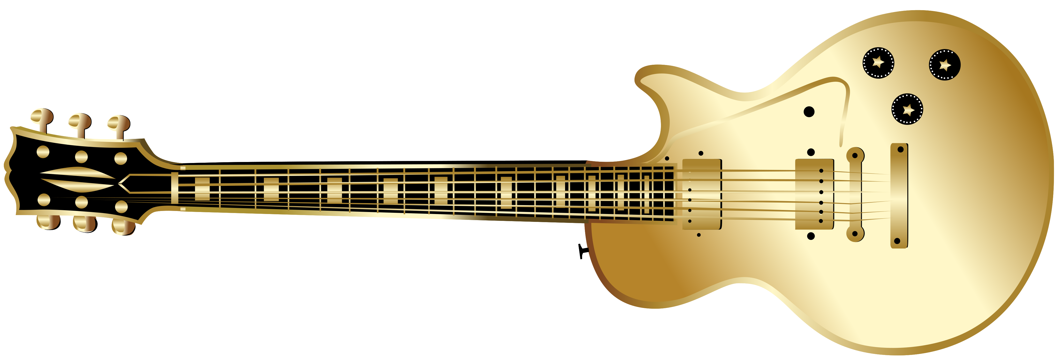 Electric Guitar Golden Transparent PNG