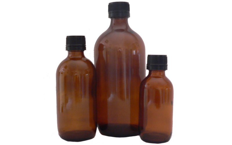 Empty Brown Glass Bottle PNG File