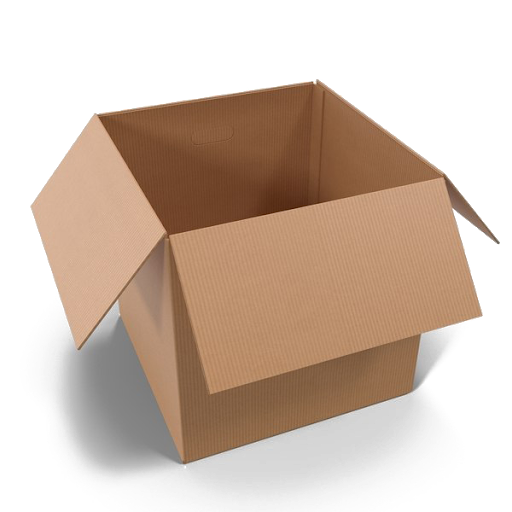 Empty Cardboard Box PNG Transparent Image