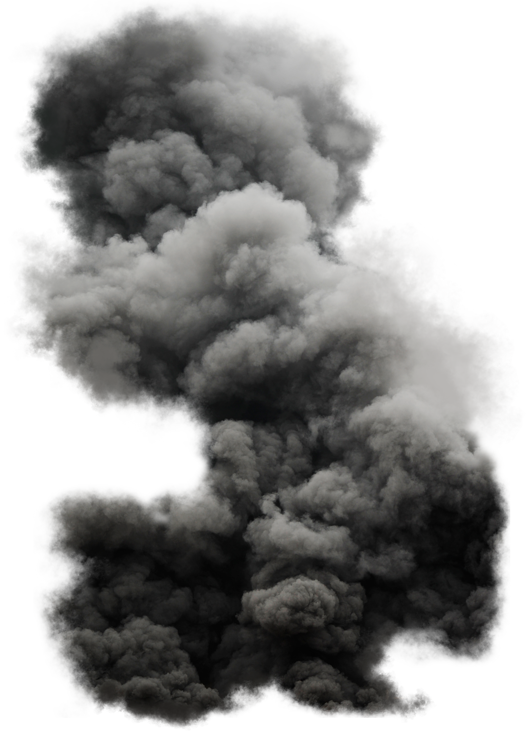 Explosie zwarte rook PNG