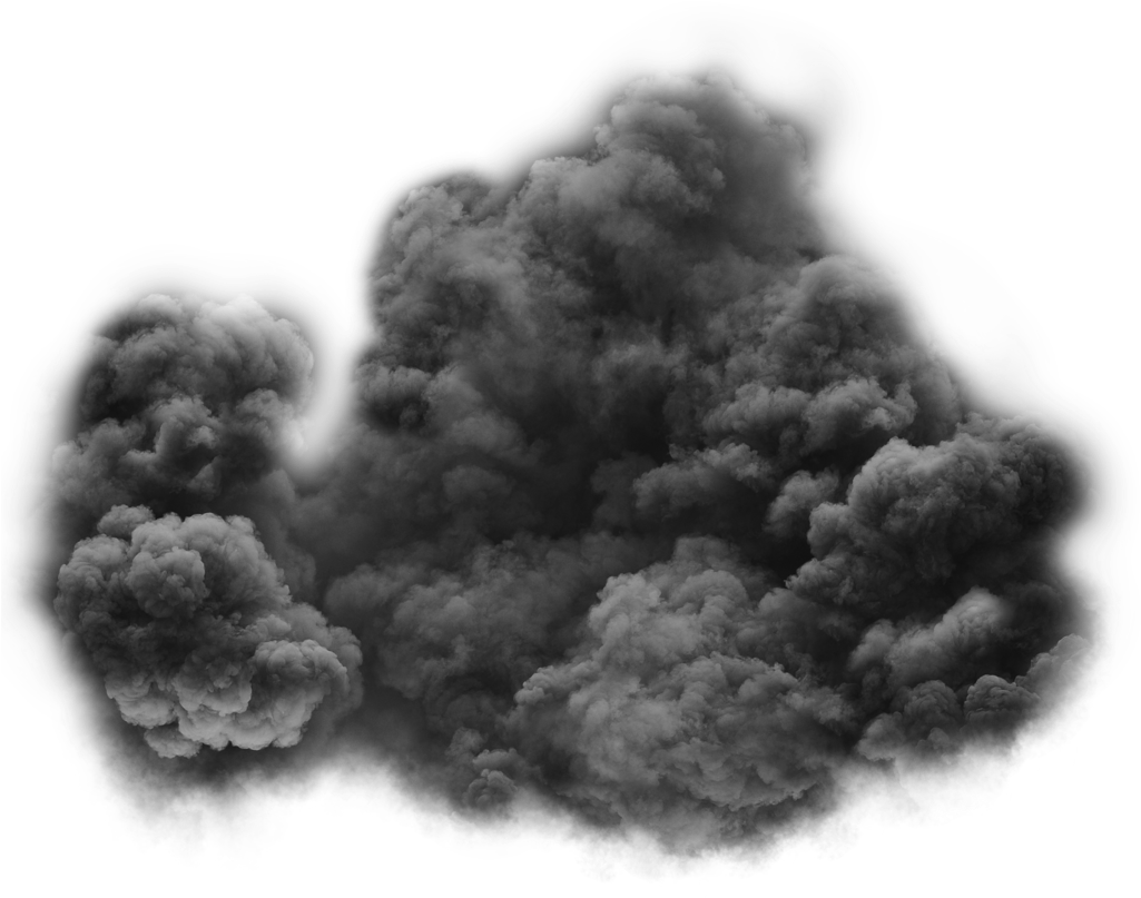 Explosion Dark Black Smoke PNG
