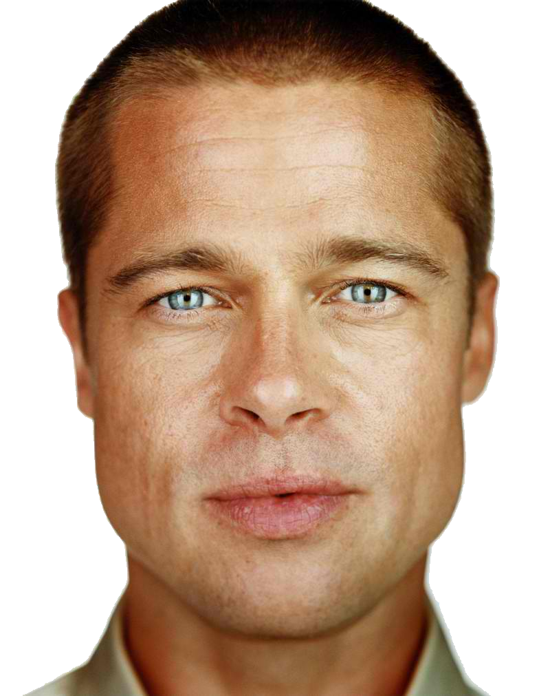 Gesicht Brad Pitt PNG-Bild
