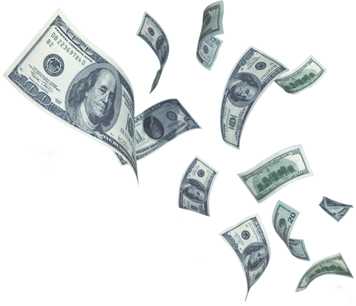 Falling Money Notes PNG Free Download