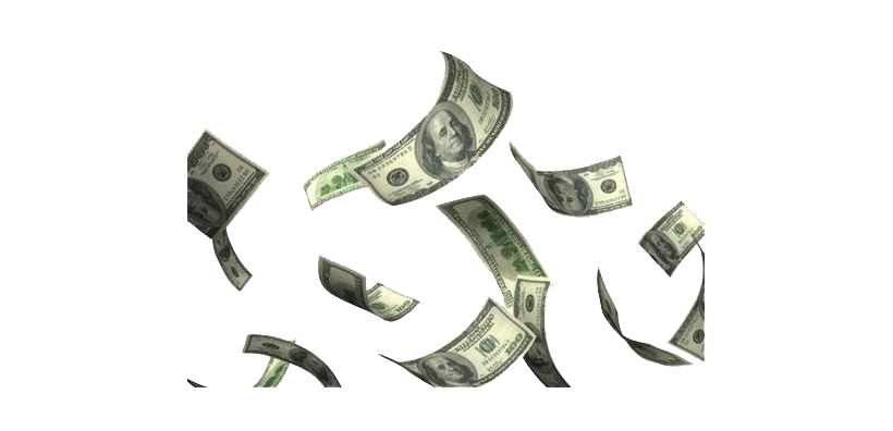 Falling Money Notes PNG Pic