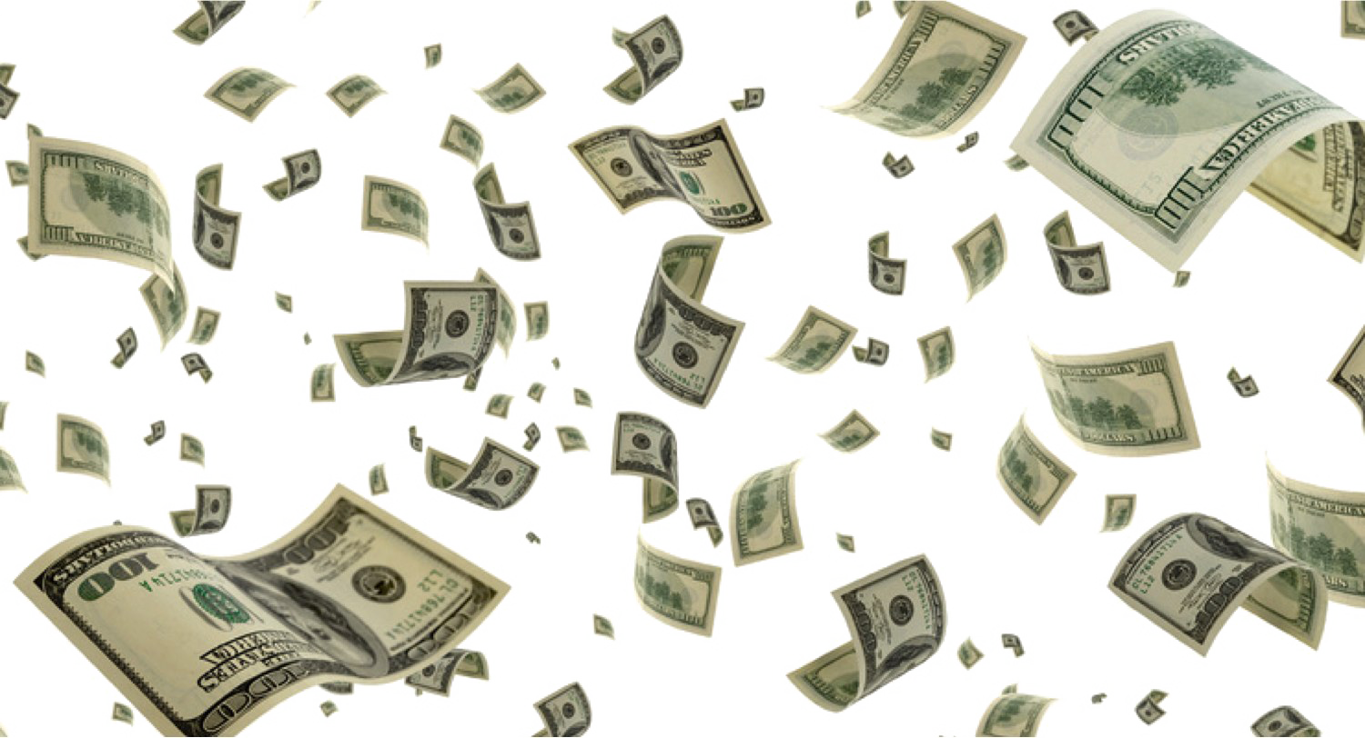 Fallendes Geld PNG-transparentes HD-Foto