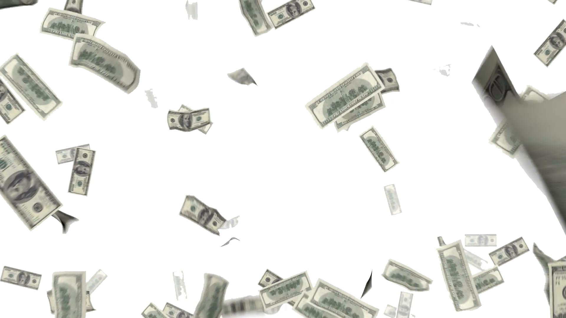 Falling Money Transparent Background