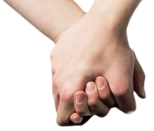 Female Holding Hands PNG Image