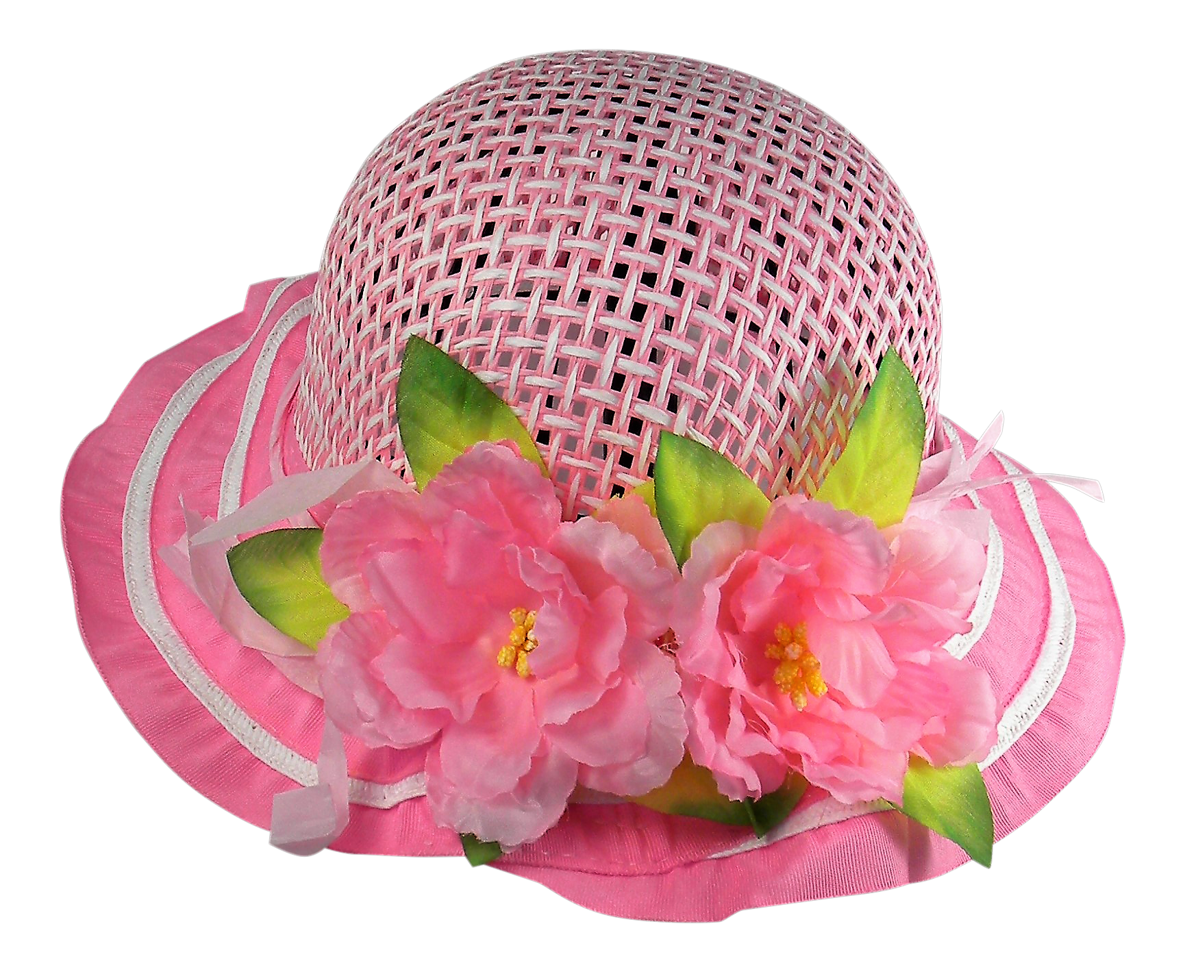 Chapéu rosa feminina transparente PNG
