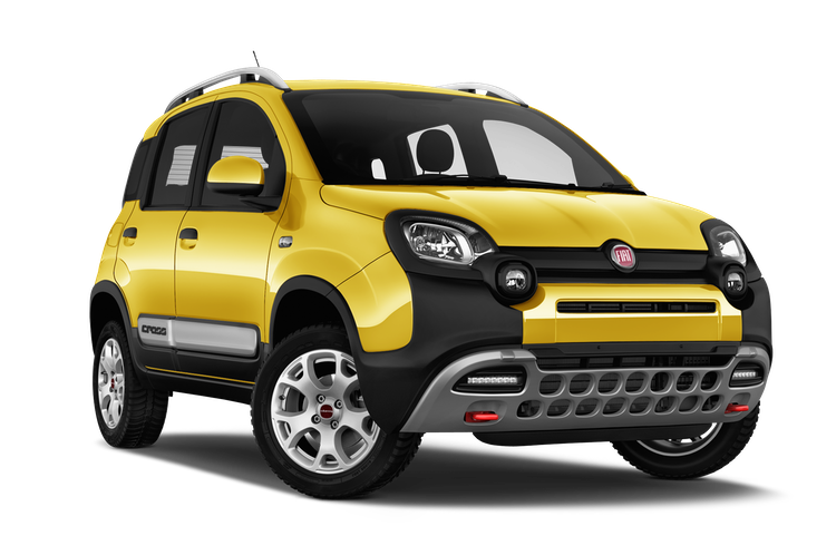Fiat Panda желтый прозрачный PNG