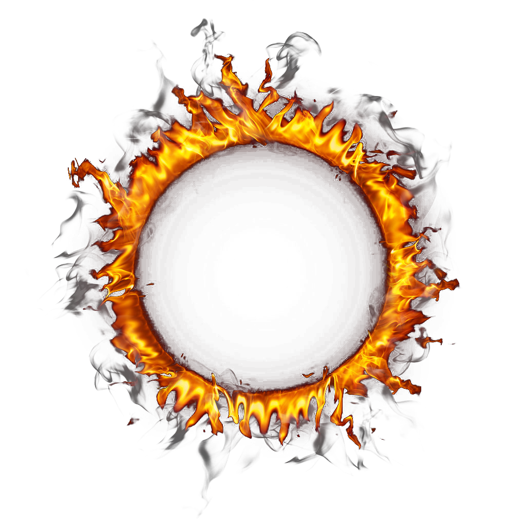 Círculo de chama de fogo transparente PNG