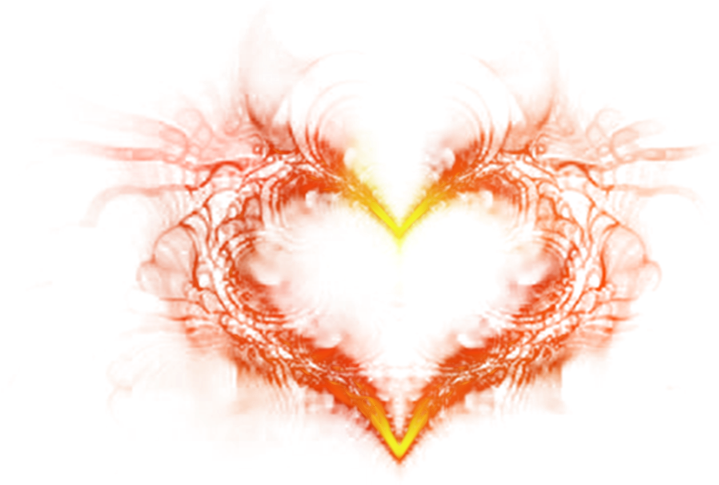 Fuoco Heart Effect PNG Trasparente