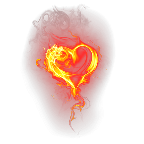 Fire Heart Flame Love Transparent PNG