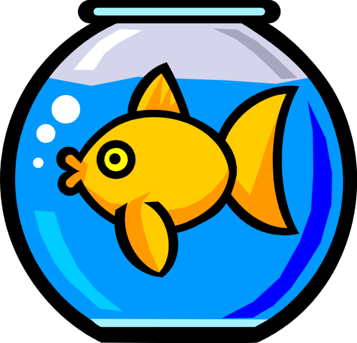 Balık tankı vektör tek balık şeffaf PNG