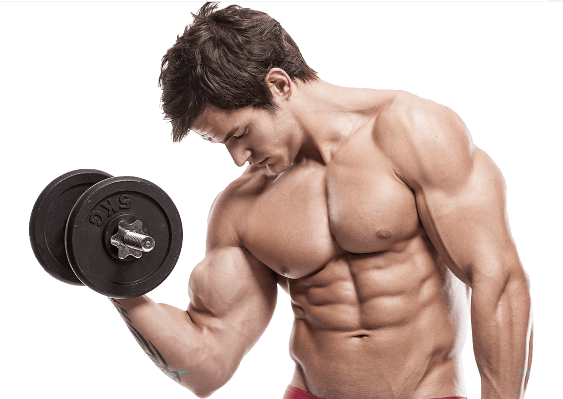 Fit Young Male Dumbbell Transparent PNG