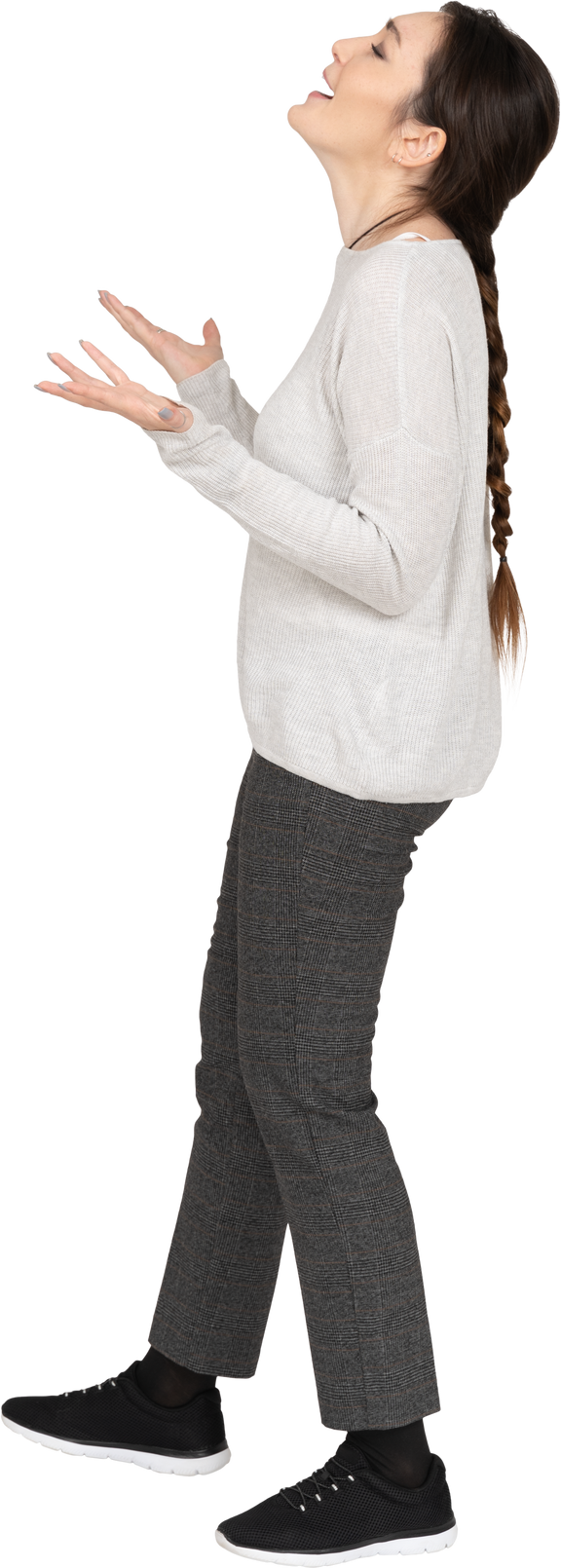 Fit Young Woman Laughing Transparent PNG