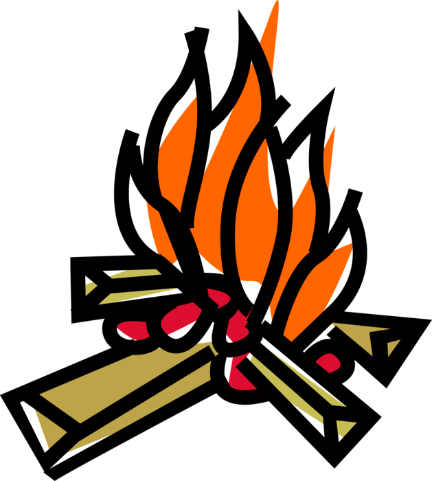 Flame Campfire Vector PNG Clipart