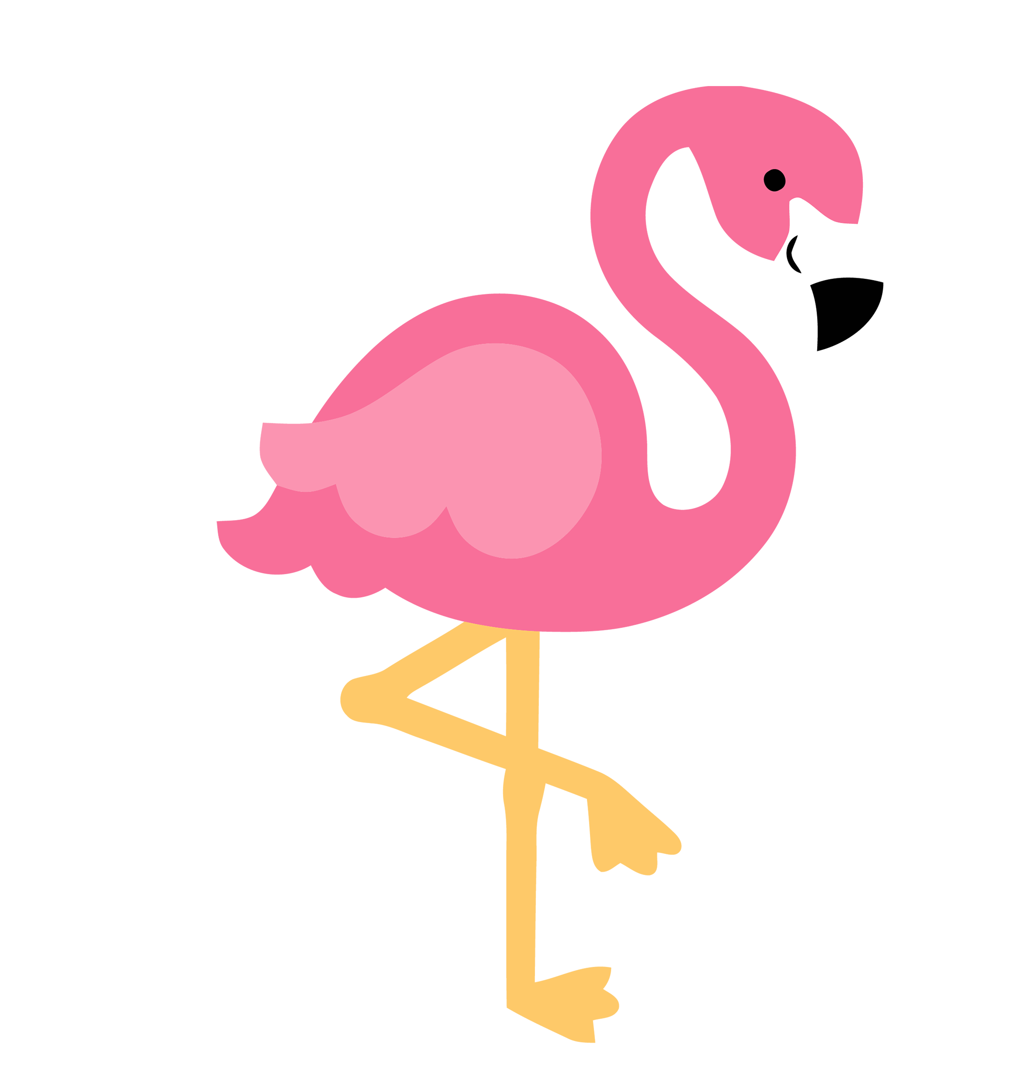 Flamingo Bird Vector One Leg Transparent PNG
