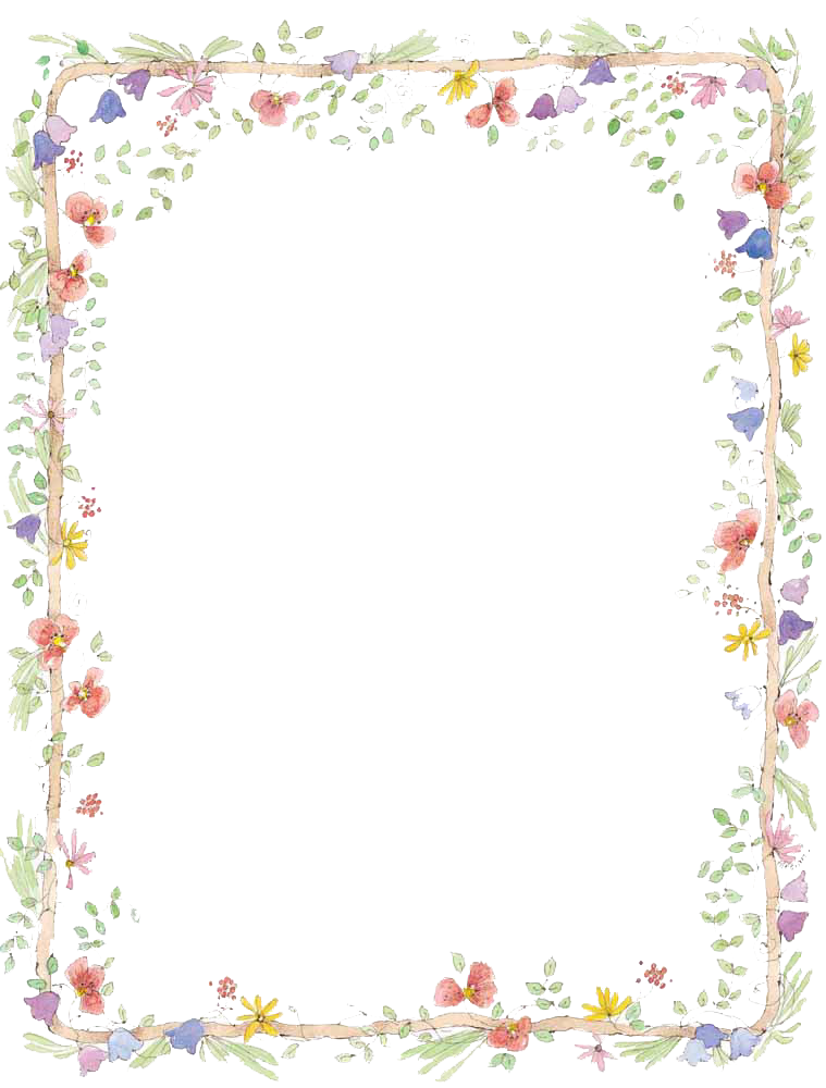 Floral 국경 PNG 클립 아트