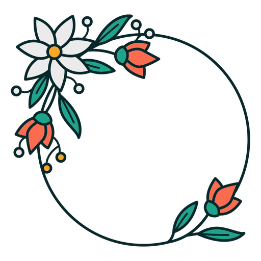 Imagem transparente de PNG floral círculo PNG