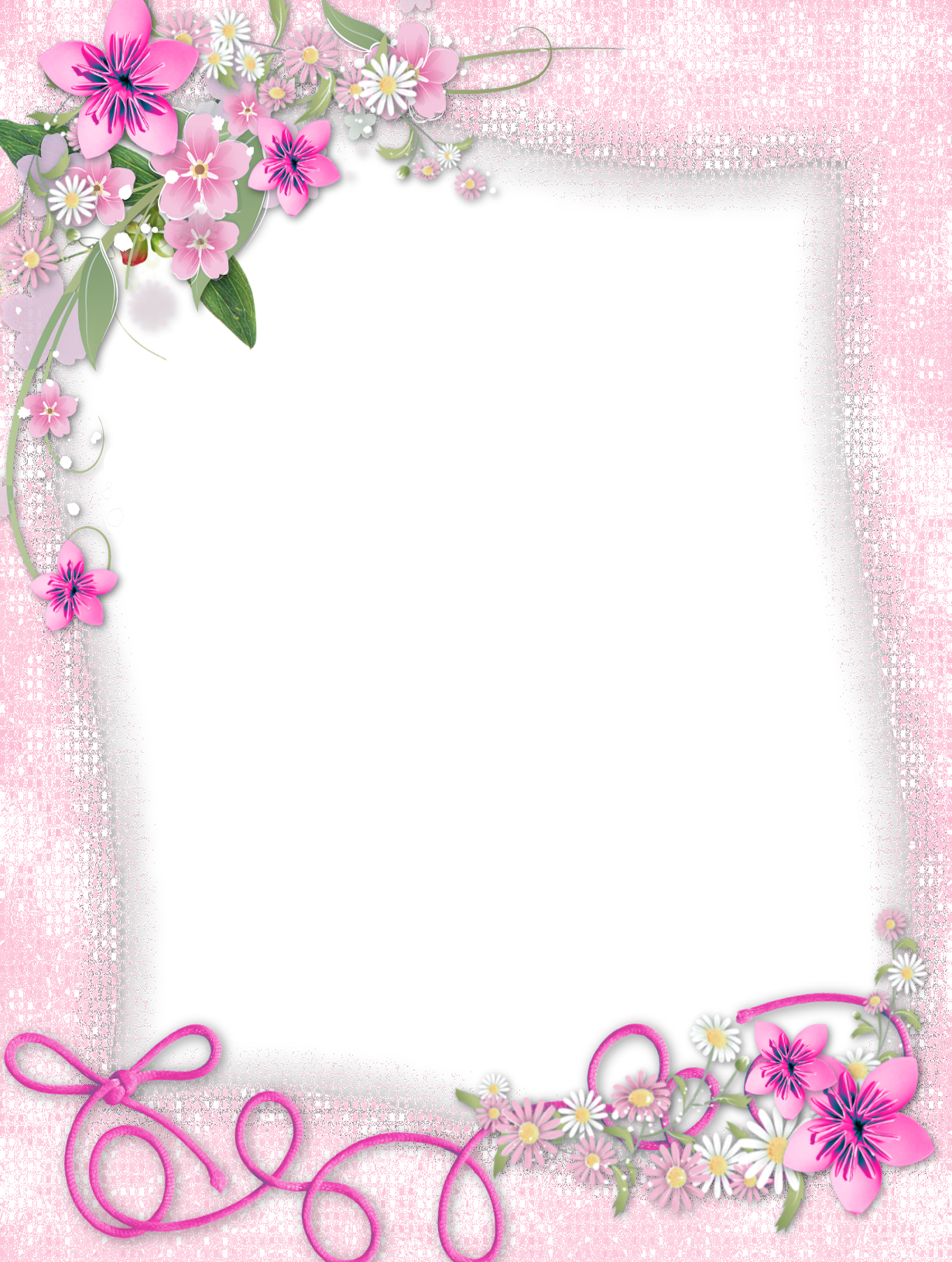 Flower Border Frame Vettore Trasparente PNG