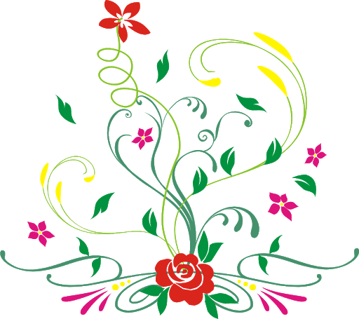 ดอกไม้เวกเตอร์ศิลปะหมุน PNG