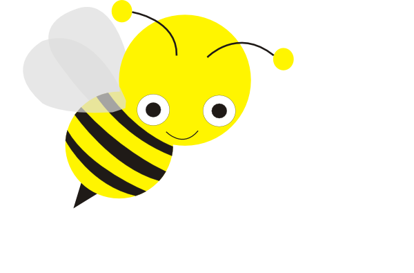 Flying Honey Bee vector PNG foto