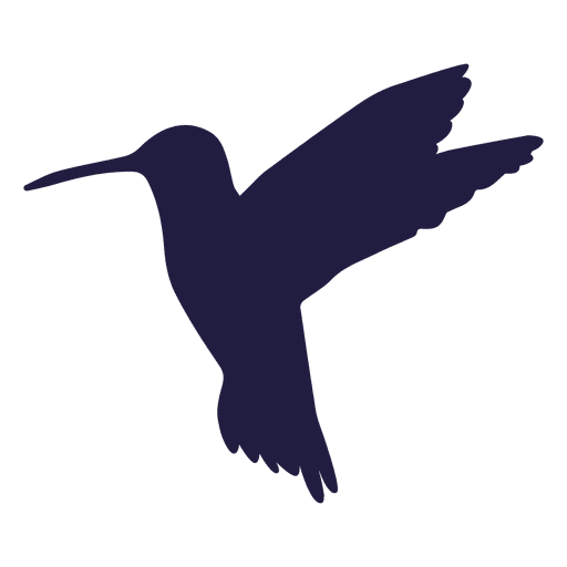 Flying Silhouette colibri PNG Image