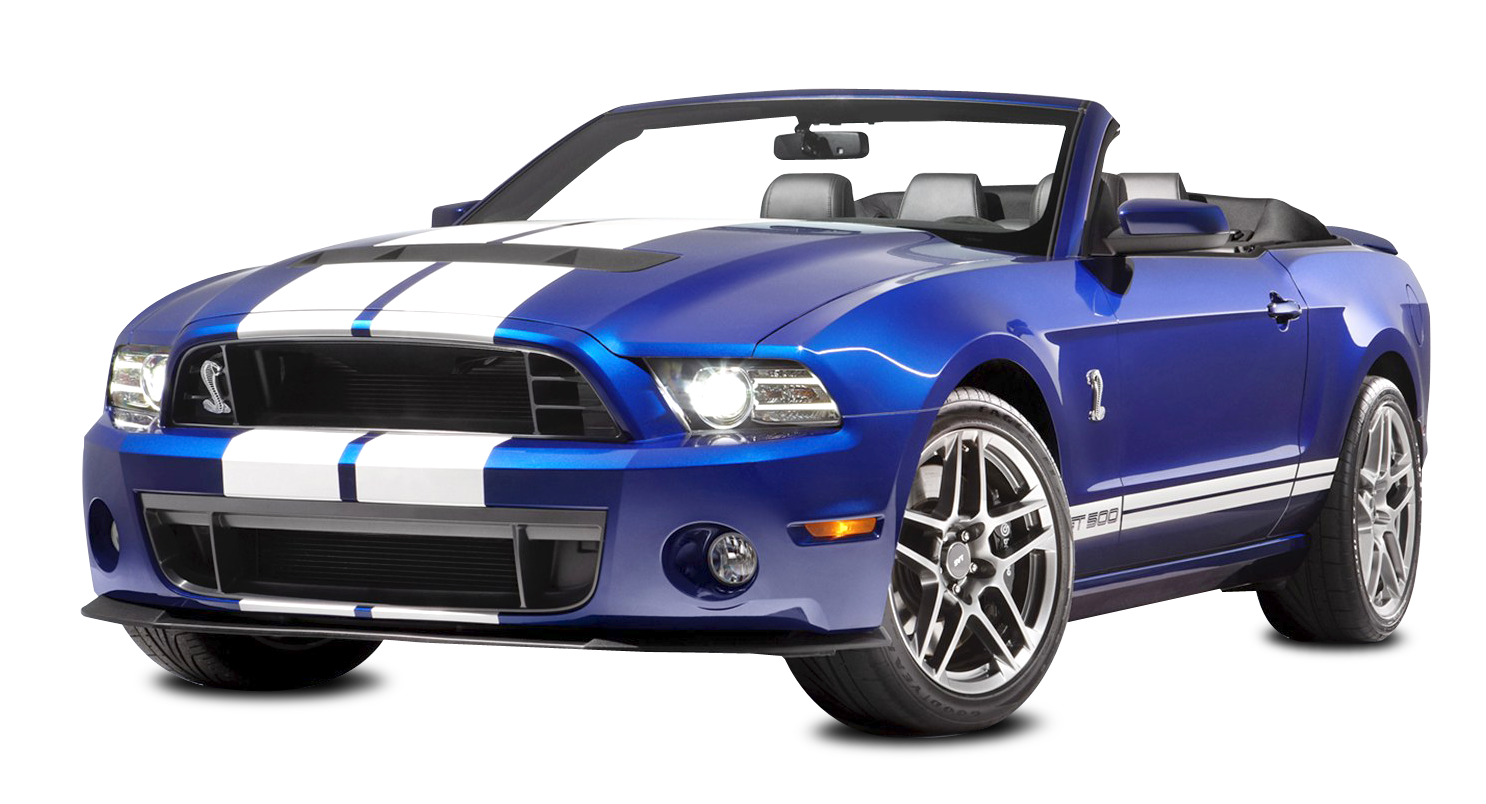 Ford Mustang Convertible Car Blue Sports Transparent PNG