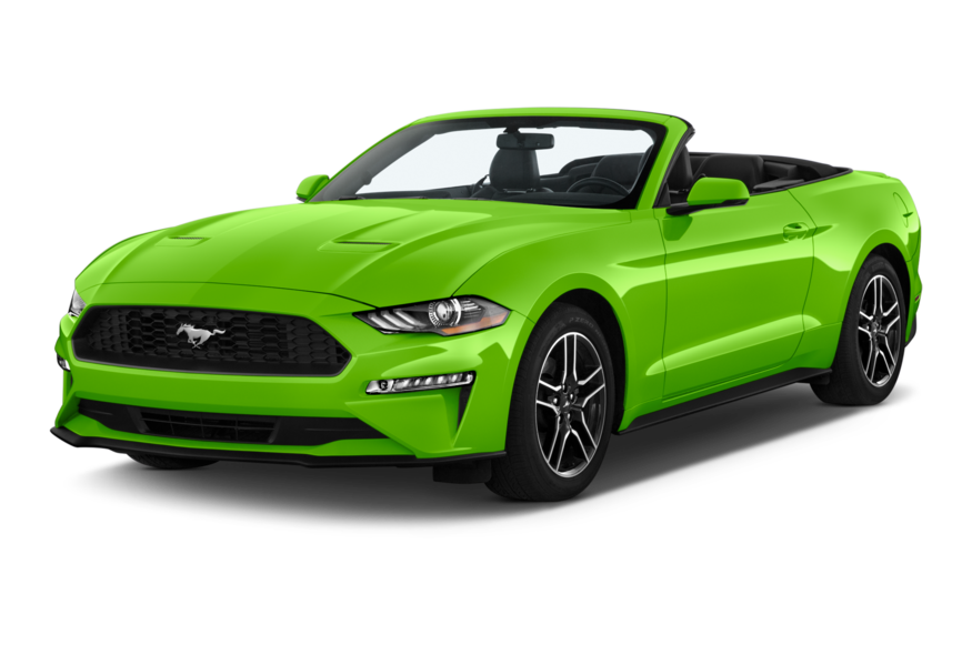 Ford Mustang Convertible Car Green Transparent PNG
