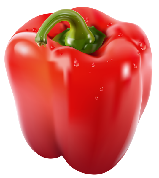 Fresh Bell Pepper Red Transparent PNG