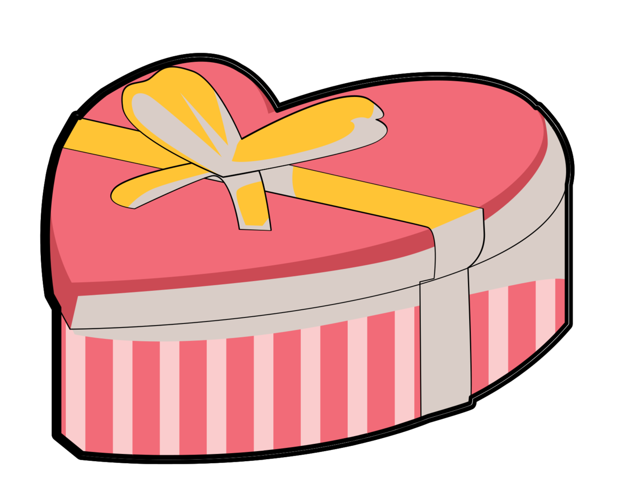 Gift Heart Box PNG Image