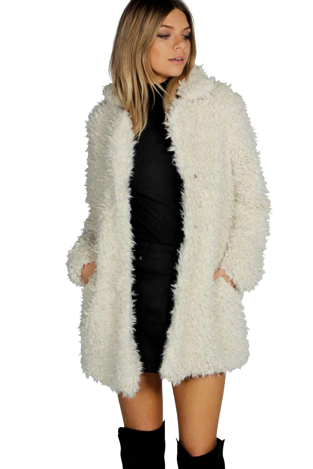 Girl Jacket Faux Fur PNG