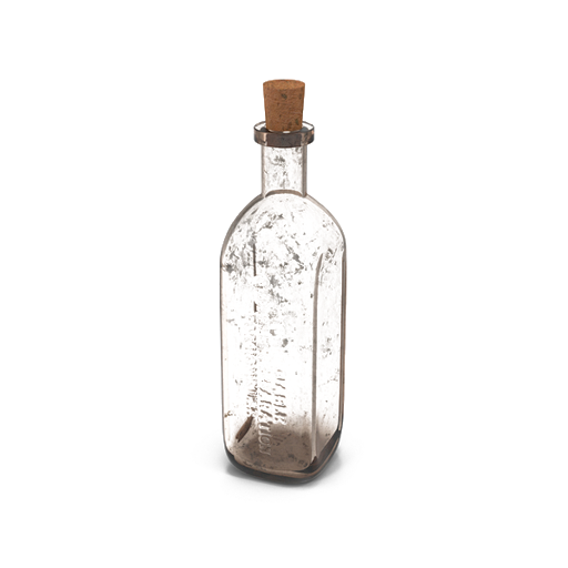 Glass Water Bottle PNG Image