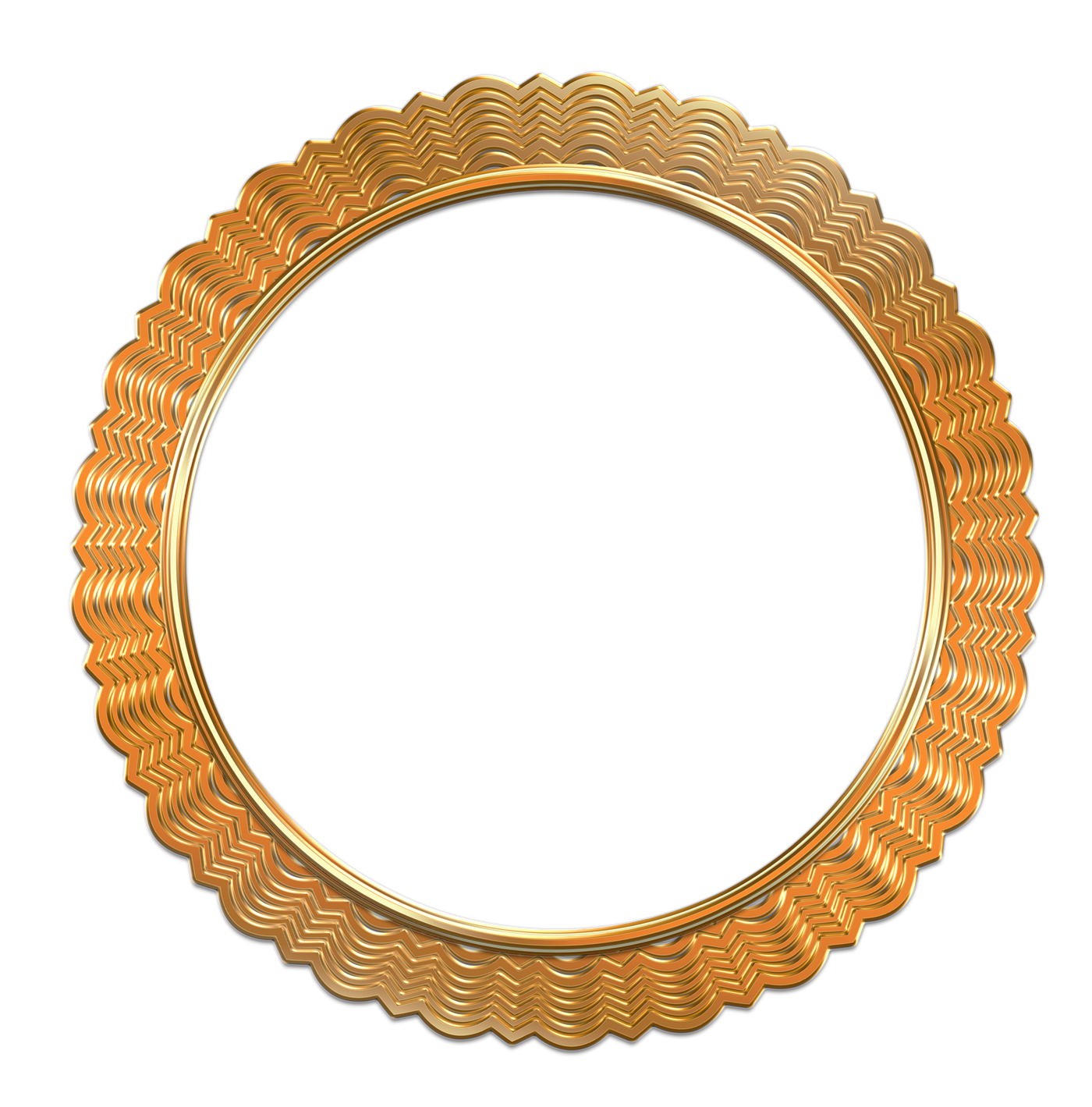 Gold Marco antiguo PNG photo