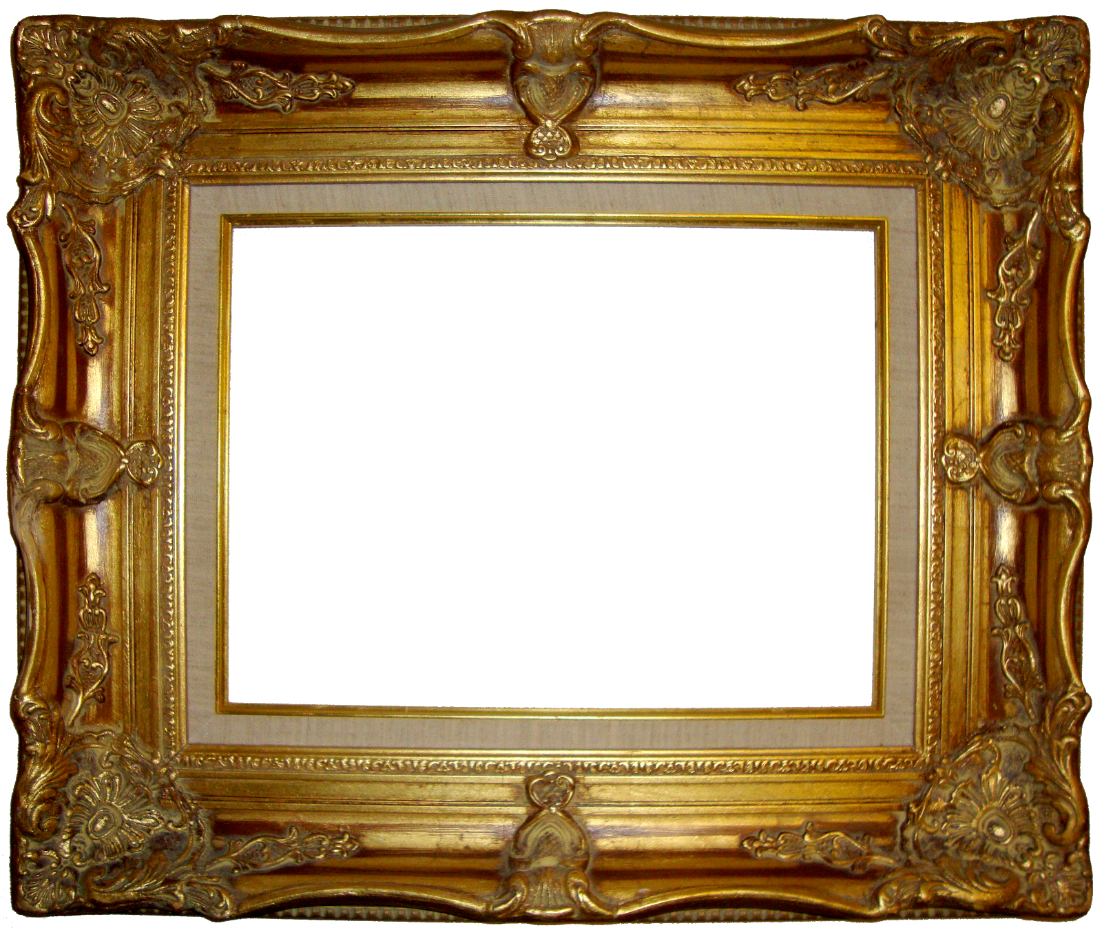 Imagem transparente de quadro antigo ouro PNG
