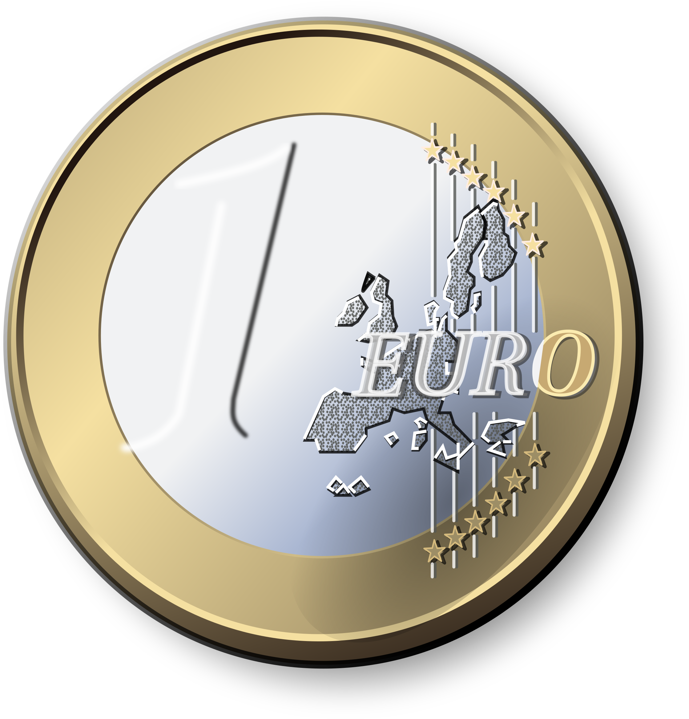 Золотое евро PNG Image