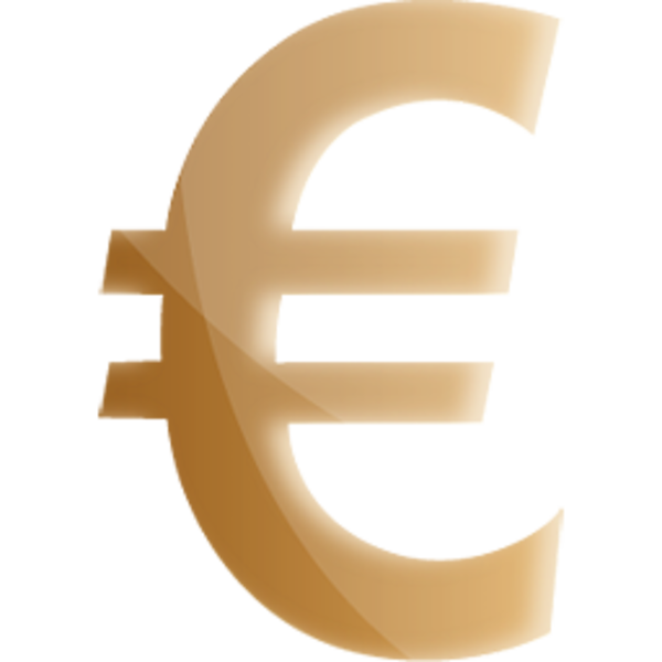 Gold Euro Symbol PNG Image