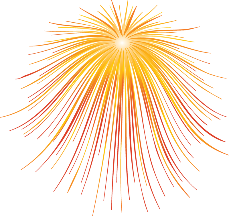 Gold Fireworks PNG Clipart