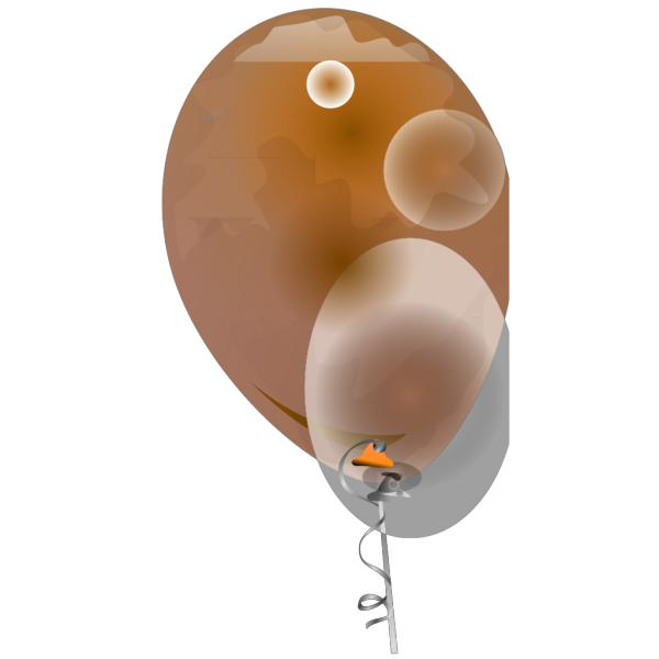 Golden Brown Balloon PNG File