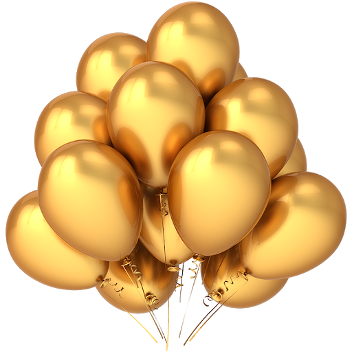 Golden Brown Balloon PNG Transparent Image