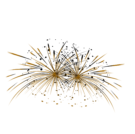 Golden Vector Fireworks PNG Clipart