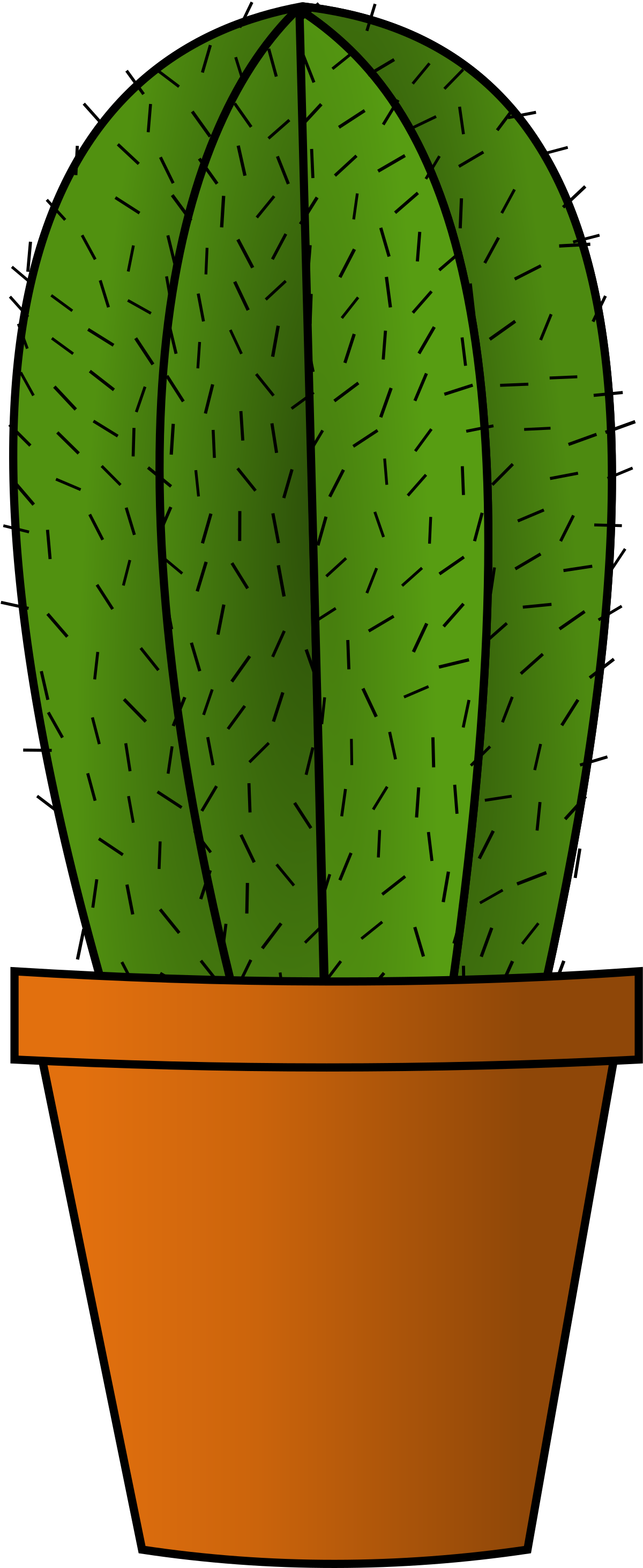 Green Cactus Plant Vector PNG File