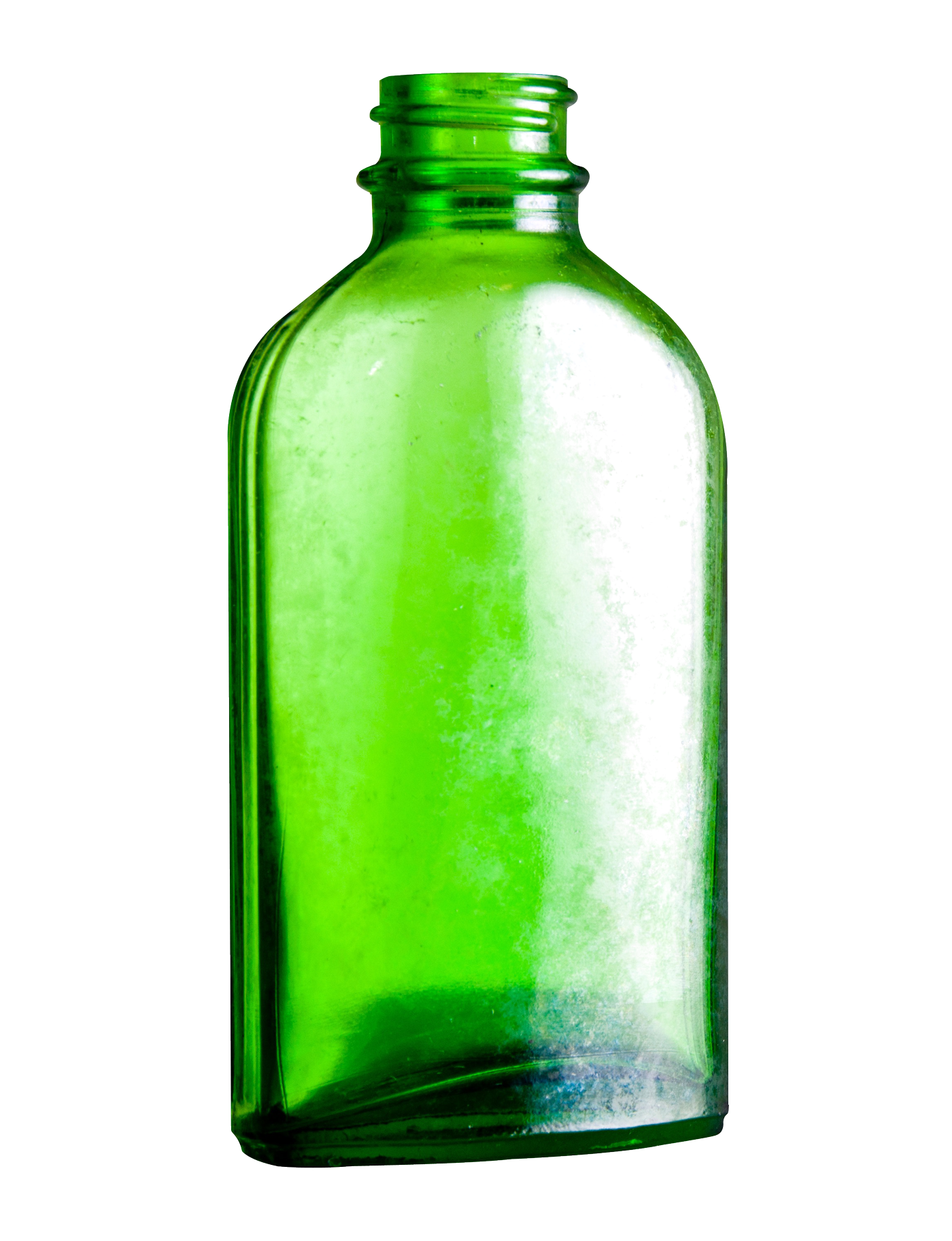 Green Glass Water Bottle PNG Clipart
